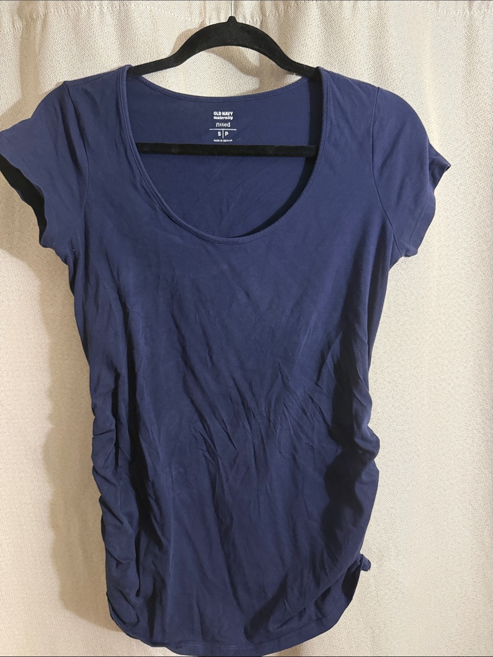 Old Navy Maternity Navy Scoop Neck Short Sleeve Tee